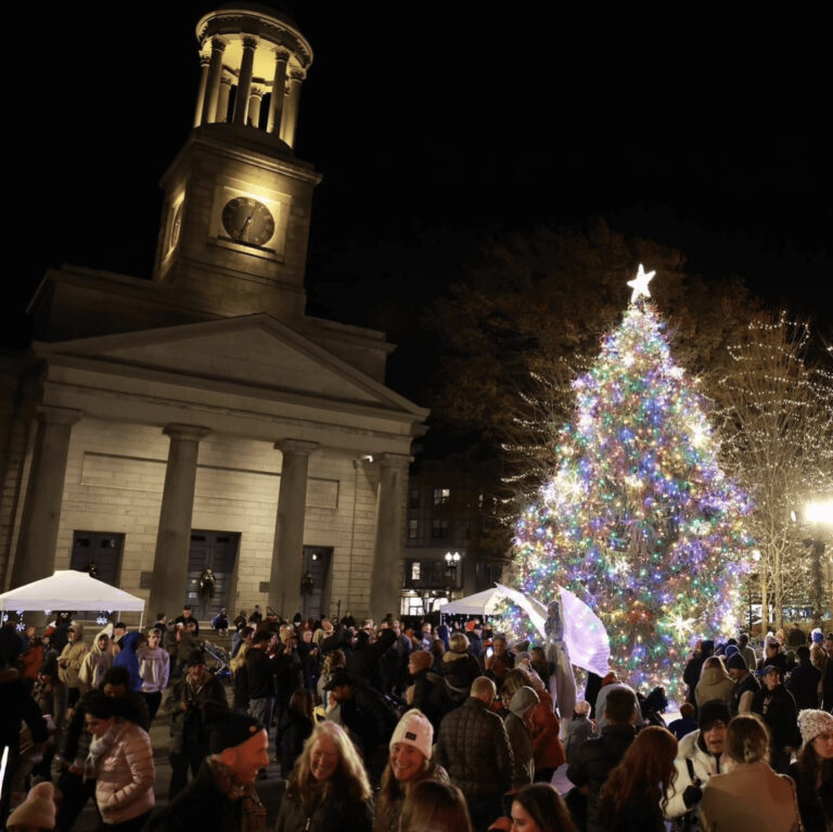 Hancock-Adams Common is beautifully decorated