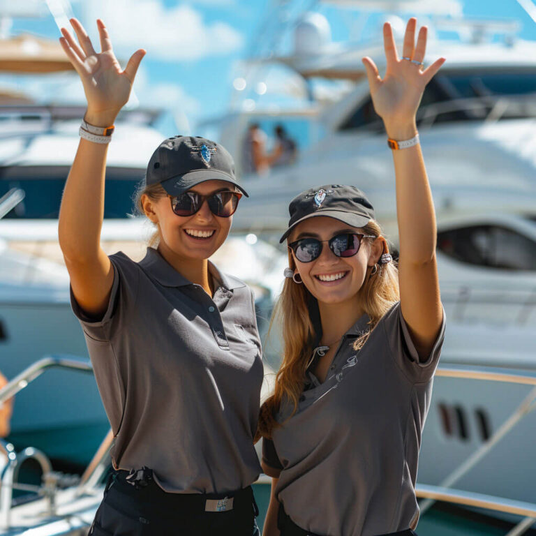 Dockworkers will always great you at our marinas.