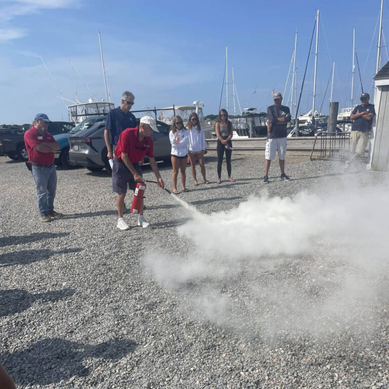 CMTA sponsored Fuel Dock Fire Training Course at Crocker's Boat Yard in Essex.